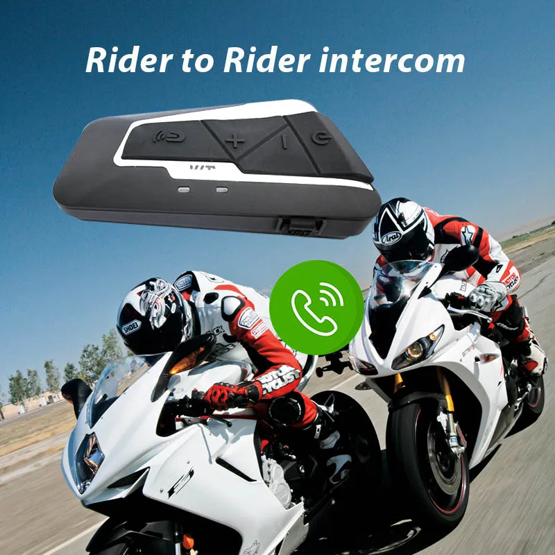 

1200M Bluetooth Intercom Motorcycle Helmet Interphone Headset Waterproof Wireless Bluetooth Handfree Kit Moto Headset Interphone