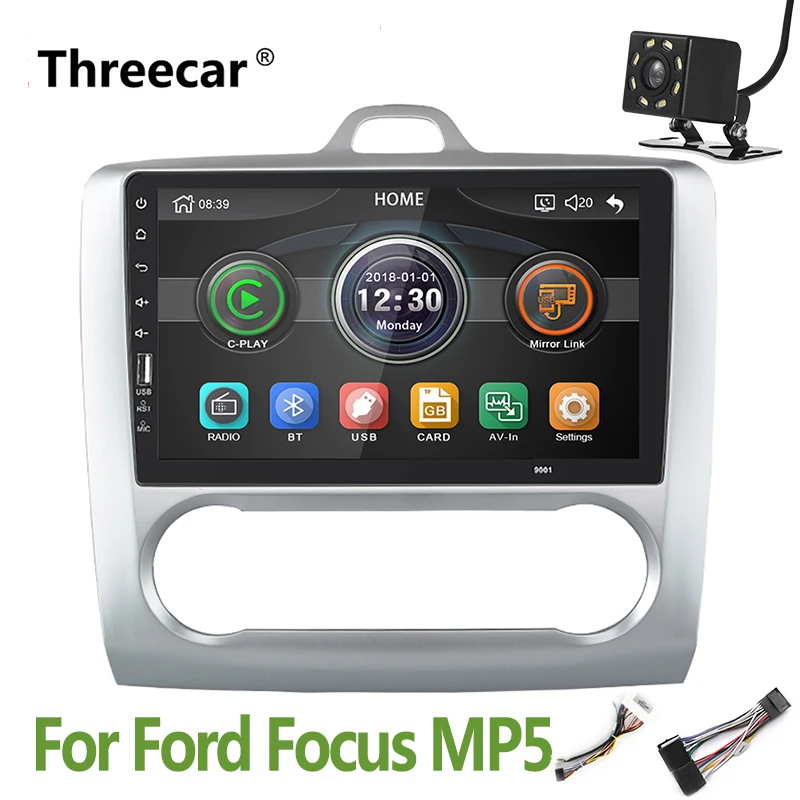 2din автомобильное радио Bluetooth Авторадио Стерео Mirrorlink Android телефон Мультимедиа MP5 плеер Автомобильная камера для Ford Focus 2004-2011