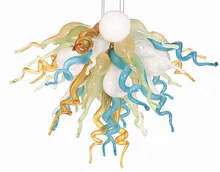 

Murano Glass Chandelier Lamps Multicolor 20inches LED 100% Hand Made Blown Glass Chandeliers Ligting New Arrival