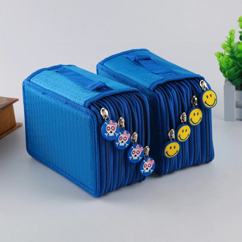 

30PCS/LOT Multifunction Cosmetic Organizer Pencil Case Makeup Brushes Pouch 72 Holes Large Capacity 4 Layers Fabric Pencil Bag