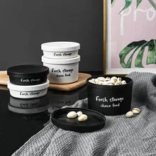 Нордическая PP круглая форма коробка для хранения продуктов с крышкой холодильник коробки для хранения для дома органайзер для хранения на кухне контейнер для закусок