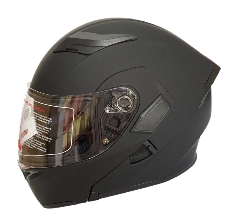 

Men Double Lens Motorcycle Flip Up Helmet Dot Size M L XL XXL