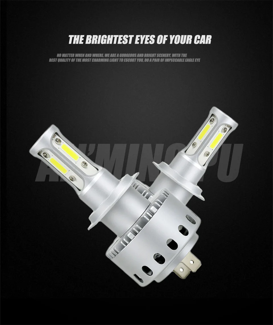 ANMINGPU Headlight Bulbs 6500K COB Led H7 Universal Lamp H7 LED 12000LM 90W 12V 24V Led Automotive Headlamps Auto Lamps Car Bulb (2)