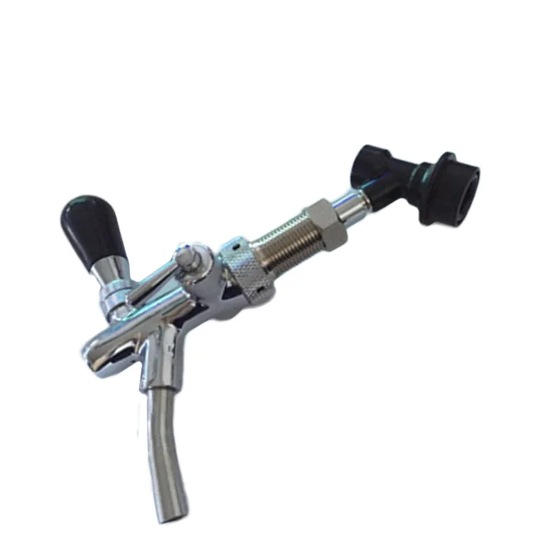 

G5/8 Draft Beer Faucet Dispenser With Flow Controller Chrome Plating Shank Tap