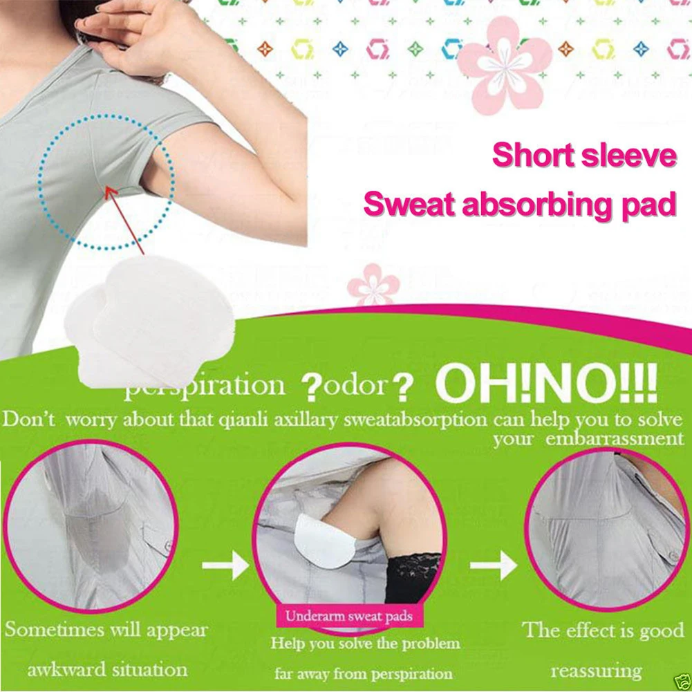 50Pcs Self Adhesive Sweat Pad Underarm Anti Perspiration Sweat Absorbing Pad For Women Men waterproof Deodorant Shield Pad Patch