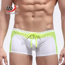 WJ бренд оптом марлевые дышащие мужские Спа плавки U выпуклый дизайн плавки