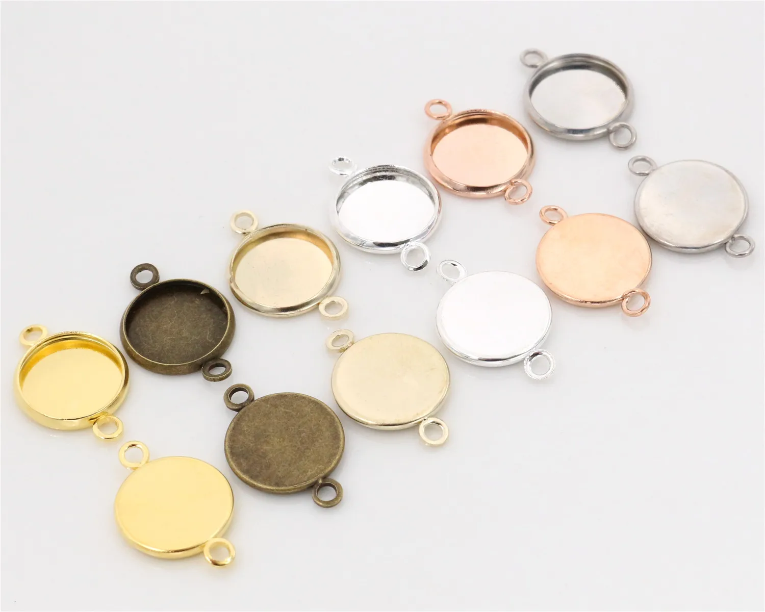 50pcs/lot 12mm Inner Size 6 Colors Plated High Quality Iron Material