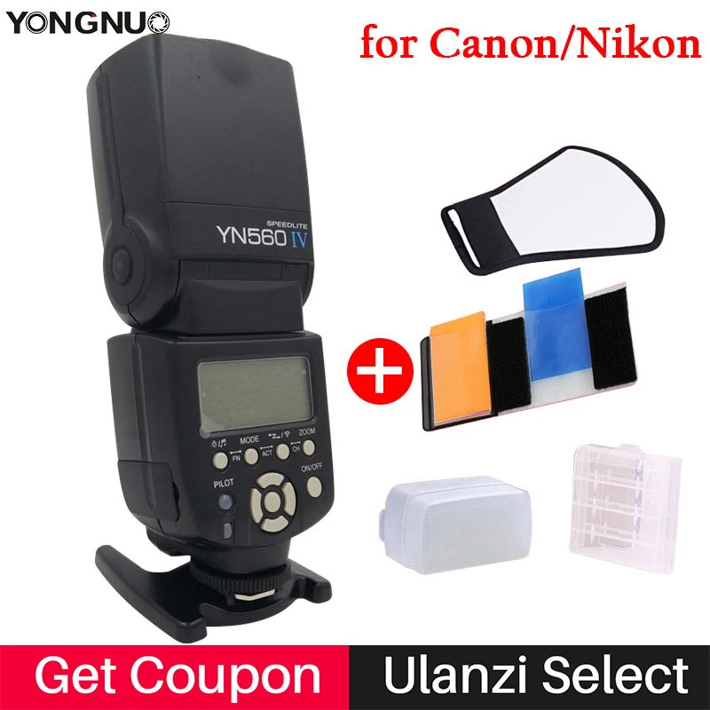 Вспышка Yongnuo Speedlite YN560IV YN560 IV YN 560 для Canon Nikon Olympus Pentax беспроводной Поддержка 560TX RF605