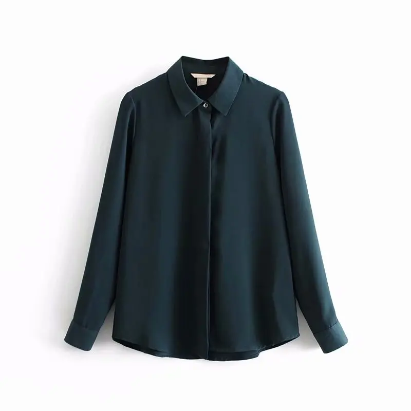 Korea Fashion New Women 2019 Spring Summer Turn-down Collar Full Sleeve Casual Shirt Female Monkey