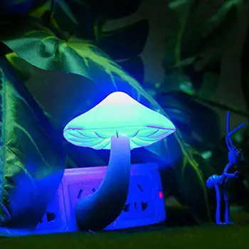 

AKDSteel Beauty Night Light Lava Lamps LED Small Portable Mushroom Lamp Bedside Wall Color:Blue
