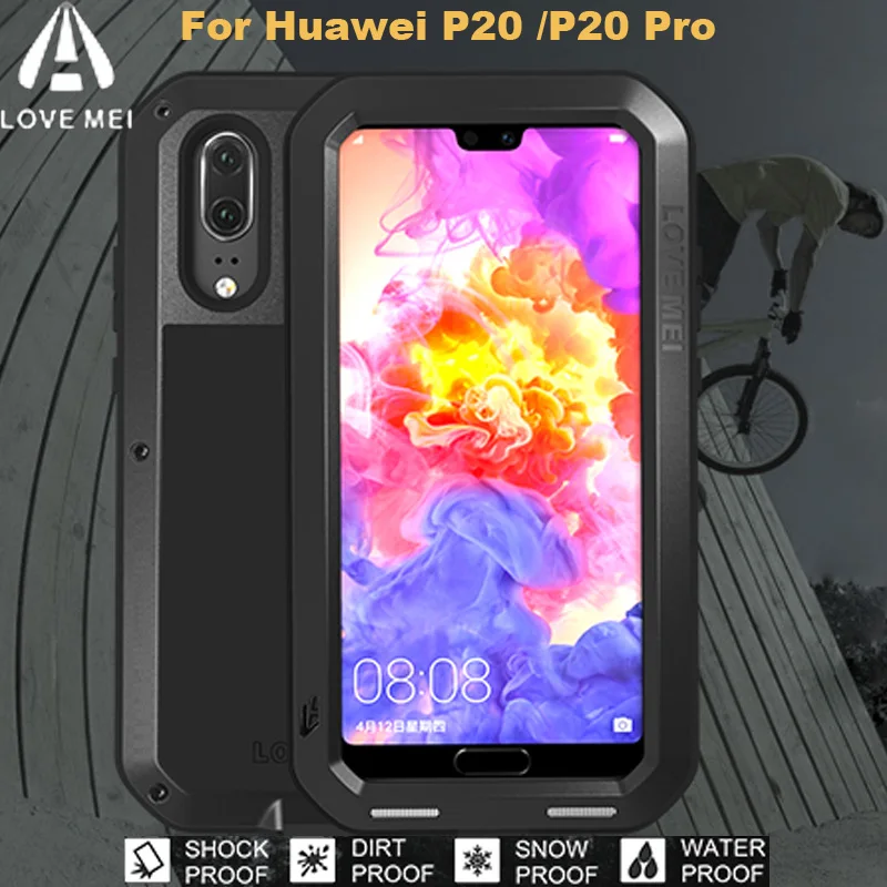 P20 LOVEMEI мощный металлический ударопрочный чехол для телефона Huawei Pro защитный из