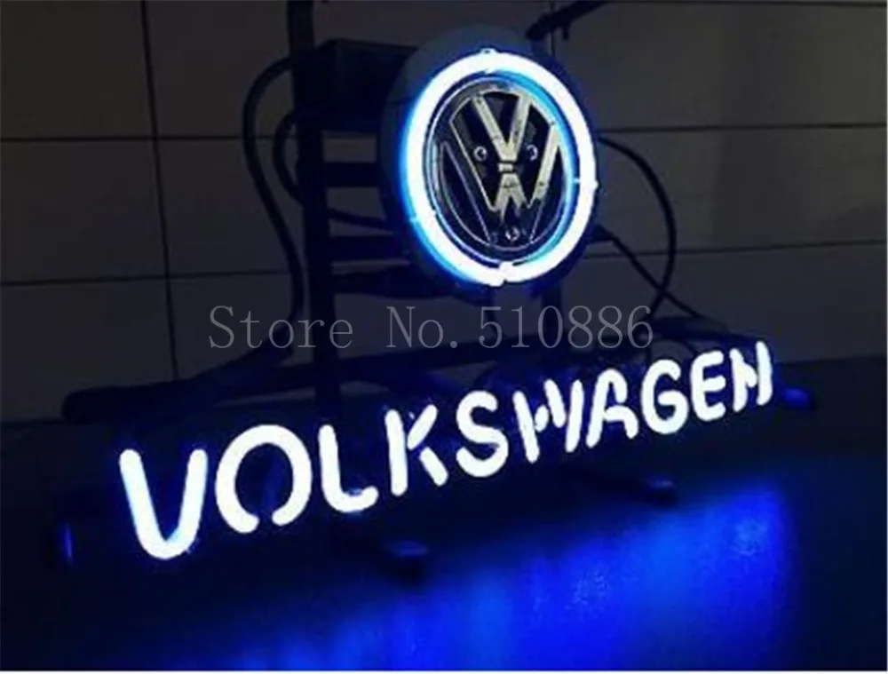 

NEON SIGN For New VAG Volkswagen German VW automobile Signboard REAL GLASS BEER BAR PUB display Shop Custom Light Signs 17*14