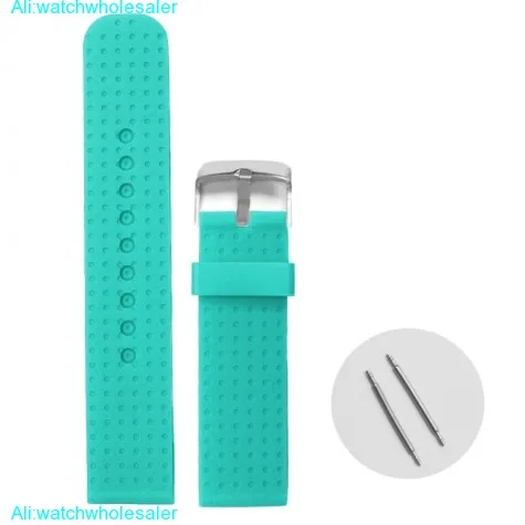 22mm Sky Blue Color Silicone Jelly Rubber Unisex  Watch Band Straps WB1074P22JB