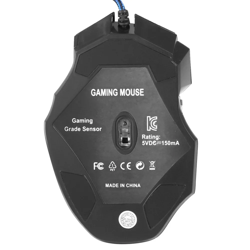 Игровая мышь геймерская Проводная компьютерная мышь для Pro Gamer 5500 dpi 7 кнопок светодиодный USB оптическая мышь sem fio Прямая поставка