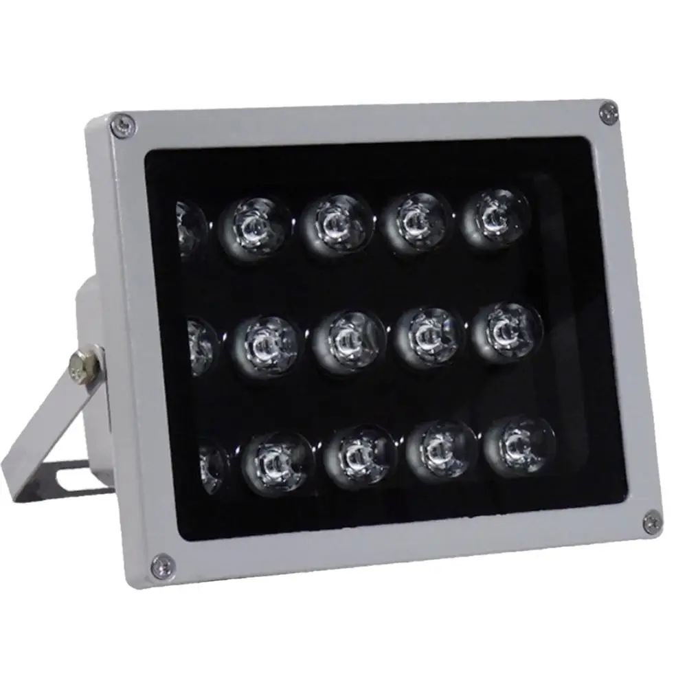 

IR Illuminator 850nm 15W Wide Angle IP67 Waterproof LED Array IR Infrared Light with Power Adapter for IP Camera