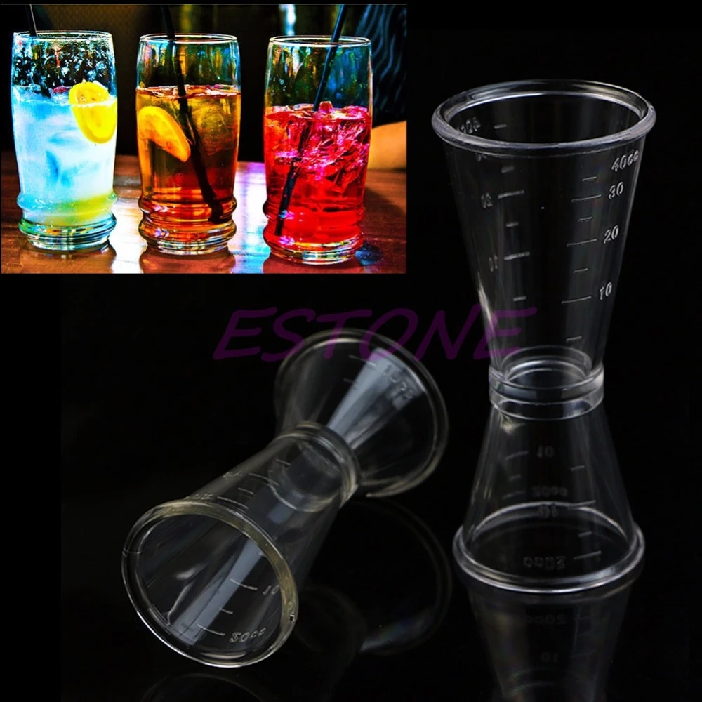 S / L Jigger Single Double Shot Cocktail Wine Short Drink Measure Cup Bar Party