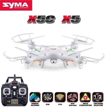 SYMA X5C (Upgrade Version) RC Drone 6-Axis Remote Control Helicopter Quadcopter With 2MP HD Camera or X5 RC Dron No Camera