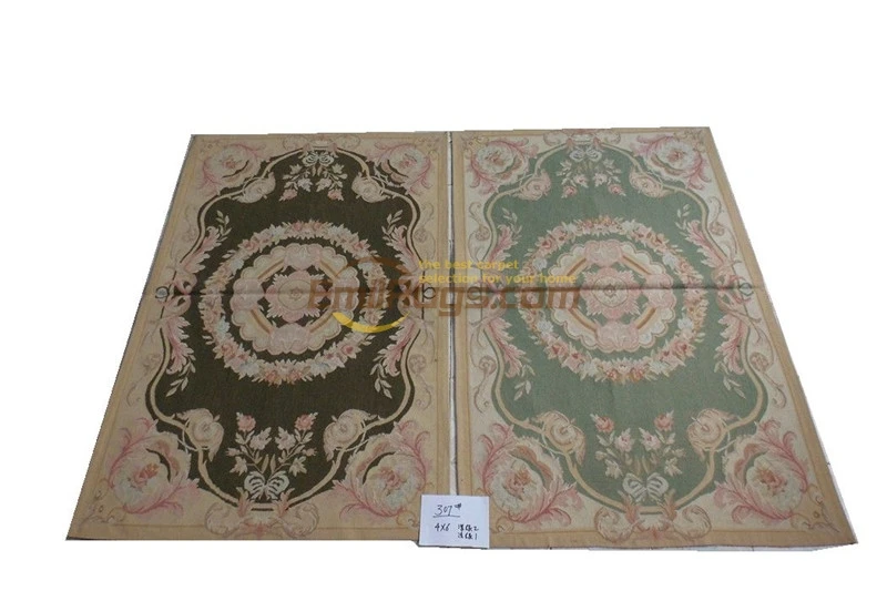 

Vintage French Aubusson Carpet Carpet Handmade Household Decorates Circular Carpet Bedroom Rectangle Carpet Art Carpet