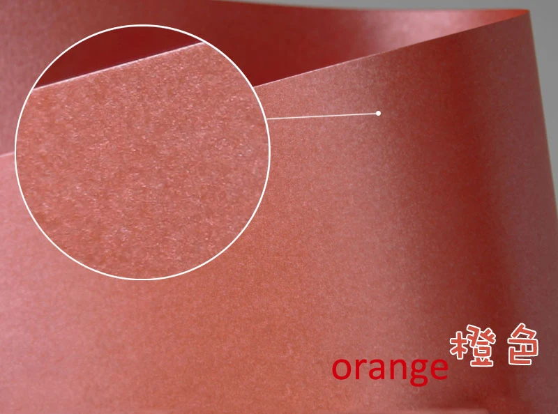 100 шт. A4 Размер 21x29,7 см 120gsm двойные поверхности жемчужная бумага 16 цветов на выбор прозрачная бирка - Цвет: orange