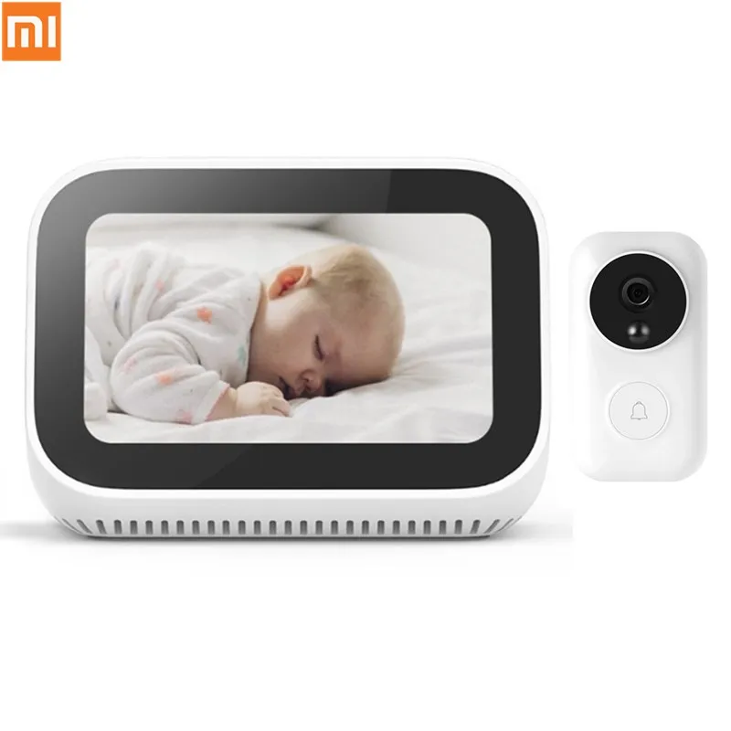 

Xiaomi AI Touch Screen Bluetooth 5.0 Speaker Digital Display Alarm Clock WiFi Smart Connection Mi speaker Match Doorbell