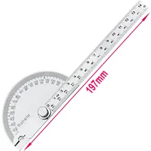 High quality 180 degree semicircular protractor angle ruler 0 145mm divider stainless steel gauge wood 