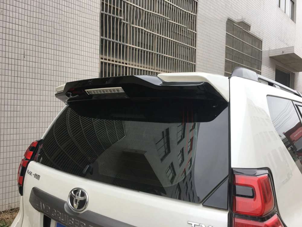 

MONTFORD Auto Part ABS Plastic Black White Color Rear Trunk Boot Wing Spoiler For Toyota Cruiser Prado FJ150 FJ 150 2010-2018