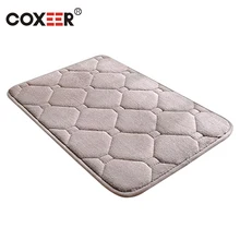 Coxeer одноцветные коврики для гостиной 3D сетка супер впитывающая пена памяти коврик для ванной коврик без скольжения коврик для ванной 60x90 см для спальни кухни