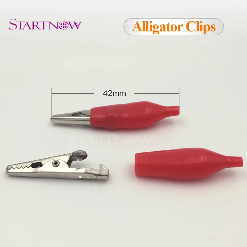 

4pcs/lot Metal Alligator Clip 42MM Crocodile Clip Electrical Clamp Red With Soft Plastic Boot For Testing Probe Meter