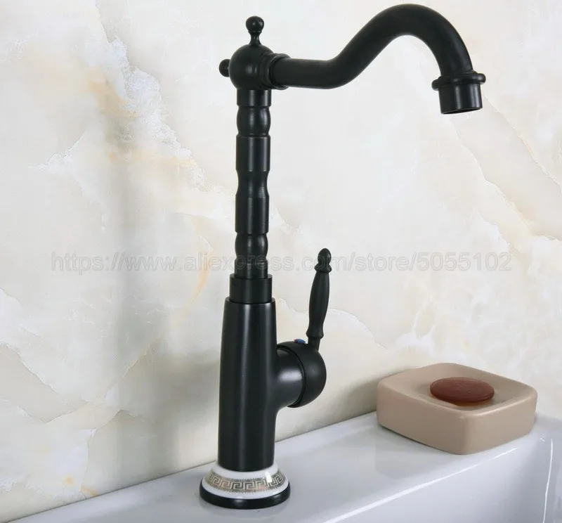 Bathroom Basin Sink Faucet Oil Rubbed Bronze Single Handle Kitchen Tap Faucet Mixer hot and cold water tap znf654