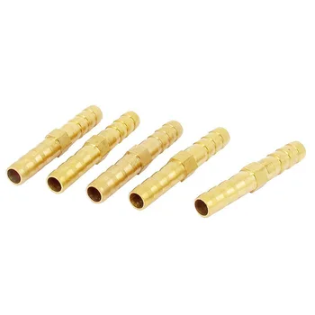 

5pcs 6mm Inner Dia Air Gas Straight Hose Pipe Barb Coupler Connector