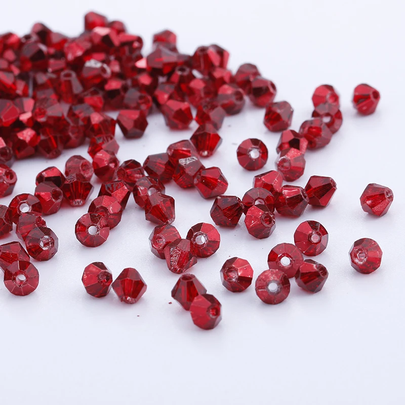 Wholesale 1000pcs 3mm Small Bicone Faceted Crystal Glass Loose Spacer Beads lot