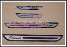 Für Skoda FABIA 2008-2014 Geätzt matt spiegel technologie Willkommen Pedal Einstiegsschwelle Streifen Bar Trim