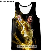 PLstar Cosmos брендовая одежда летний стиль майки король поп-музыки Майкл Джексон 3D принт Мужские Женские хипстерский жилет ZV10