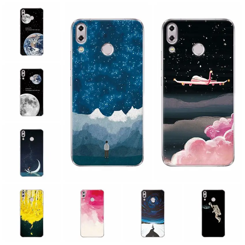 YOUVEI Couple Phone Case For ASUS Zenfone 5 2018 ZE620KL Soft TPU Silicon Earth Moon Cover ZenFone 5z ZS620KL |