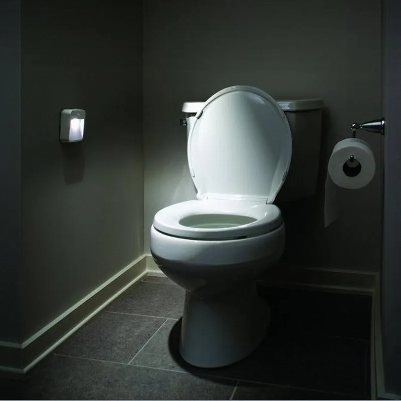 Sensor de Controle de Luz Huaxinv Bateria Levou Noturna Lâmpada Corredor Cozinha Banheiro Escadas Quente Lua Nightlight Aaa 7 HuaXinV AAA bateria LEVOU Sensor De Controle