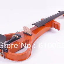 4/4 электрическая скрипка из твердой древесины бесшумный звукосниматель#3-6 оранжевый цвет 4 струны