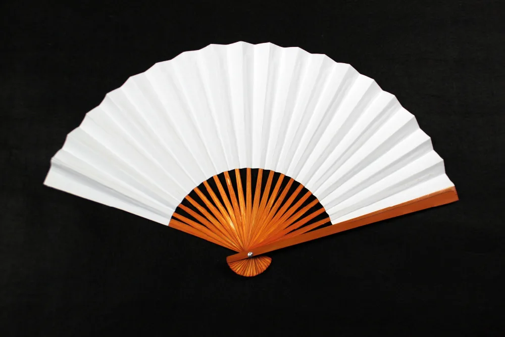 White Paper Fan Hand Fan Japanese Fan Disposable Props for Wedding ...