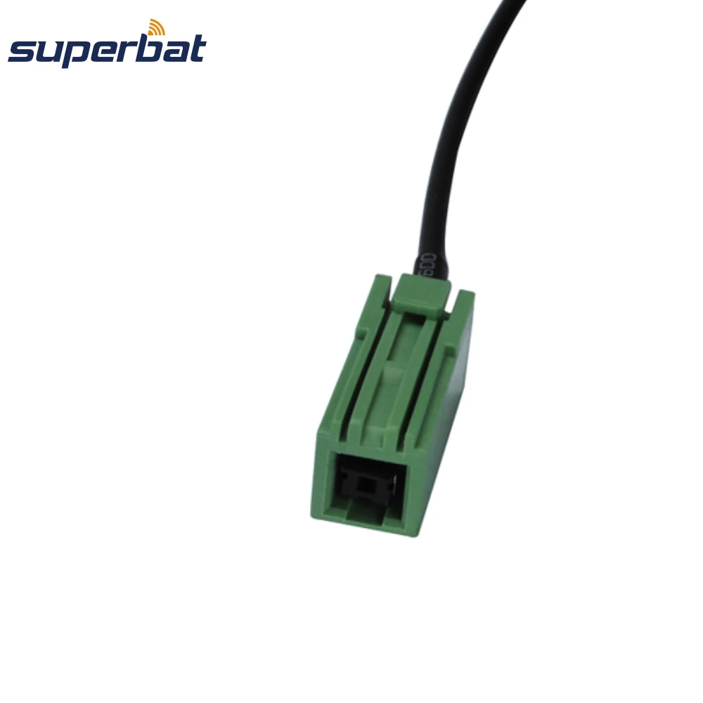 Superbat Fakra Z-Male to HRS GT5-1S Female Green Pigtail Cable RG174 30cm GPS Adapter Cable for Electronic Components Market