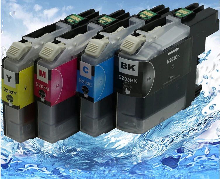 

4pcs Compatible Ink Cartridge LC203 XLBK LC203 XLC LC203 XLM LC203 XLY for Brother MFC-J4620DW,MFC-J4320DW,MFC-J4420DW