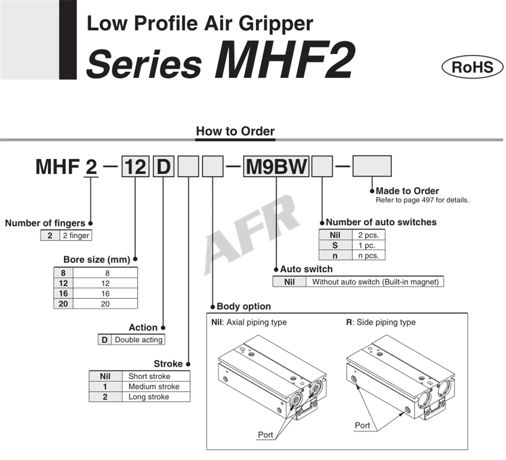 SMC Cylinder Parts MHF2-8D2 MHF28D2 New free ship