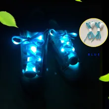 Вечерние катания очаровательный светодиодный вспышка светящиеся шнурки Светящиеся в темноте спортивная обувь со шнуровкой