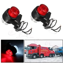 ##Special Price 2Pcs 10-30V 8 LED Red White Side Marker Light Lamp for Trailer Truck Lorry Caravan 10166 ##Special Price 2Pcs 10-30V 8 LED Red White Side Marker Light Lamp for Trailer Truck Lorry Caravan 10166