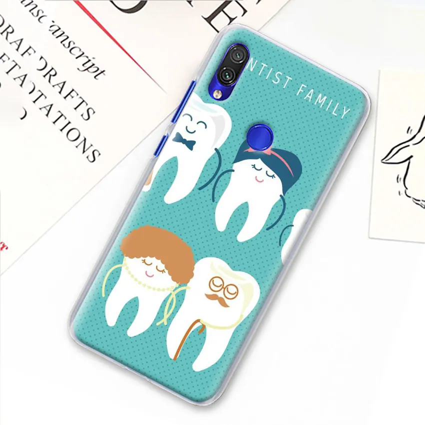 Стоматологический зуб чехол для телефона Xiao mi Red mi 7 5 6 Pro Note 7 Pro 5 5A 6 mi A1 A2 8 Lite 9 чехол Coque