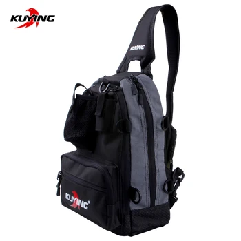 

KUYING Fishing Lure Fish Nylon Oxford Backpack Shoulder Bag For Travel Tackle Grip Glass Box Outdoor Sport Hiking Riding