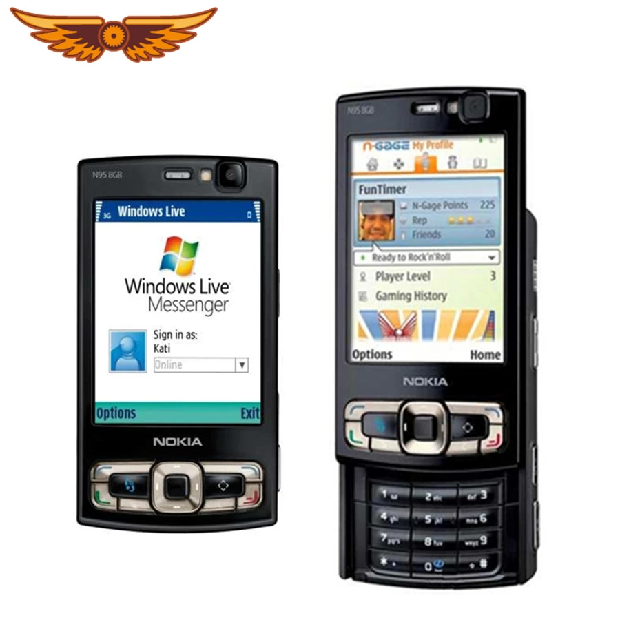 Original N95 8gb Storage Camera 5mp Unlocked Nokia N95 8gb Mobile Phone