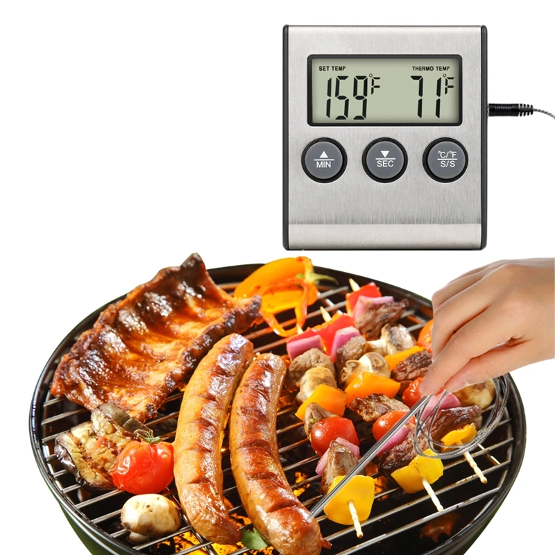 Цифровой Кухонный Термометр для духовки приготовления пищи мяса барбекю