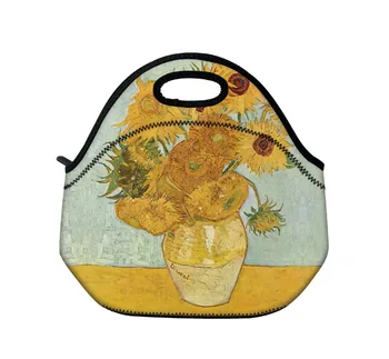 

Insulated Neoprene Lunch Bag Tote Handbag lunchbox Food Container Gourmet Tote Cooler Warm Pouch For School work Office Flower