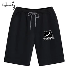 HMILY высокое Качественный хлопок Для мужчин шорты свободные бодибилдинг моды джоггеры пот Штаны Для мужчин короткие штаны для фитнеса спортивной