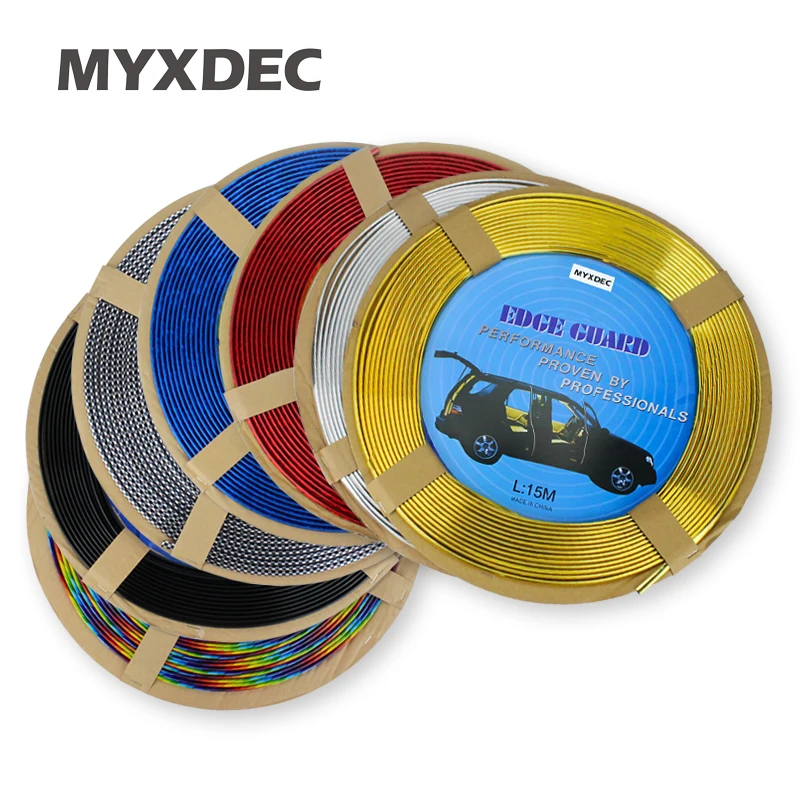 

7mmX15M Universal "U" Style Car Air Conditioning Vent Chrome Trims Automotive Styling Trim Car Door Car Decoration Supplies