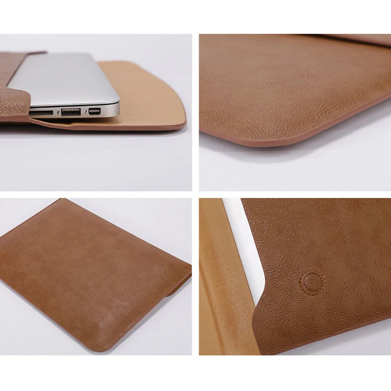 Кожаная сумка для ноутбука Macbook Retina 11 12 15 Mac Book Air 13 чехол Xiaomi 3 6 Surface Pro 4 5 чехол|Сумки